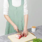 Apron Dress Cross-Back Fit Two Spacious Front Pockets Machine Washable