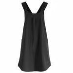 Apron Dress Cross-Back Fit Two Spacious Front Pockets Machine Washable