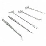 Aquarium Aquascaping Tool Set Stainless Steel Ridged Grip