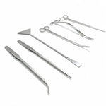 Aquarium Aquascaping Tool Set Stainless Steel Ridged Grip