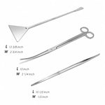Aquarium Aquascaping Tool Set Stainless Steel Ridged Grip