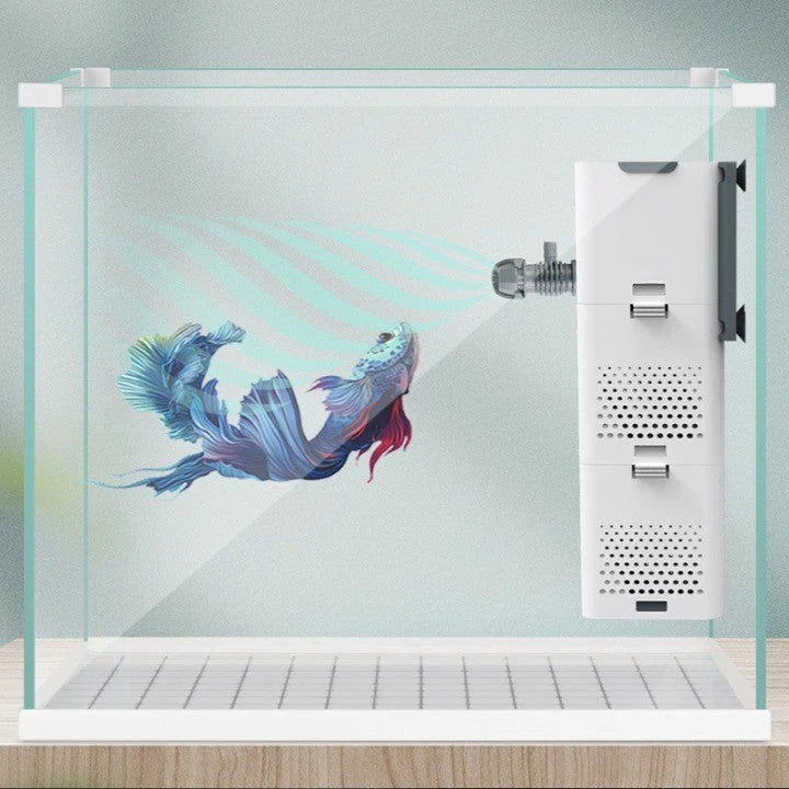 Aquarium Filter Pump Built-In Filtration & Aeration