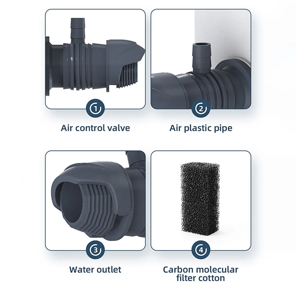 Aquarium Filter Pump Built-In Filtration & Aeration