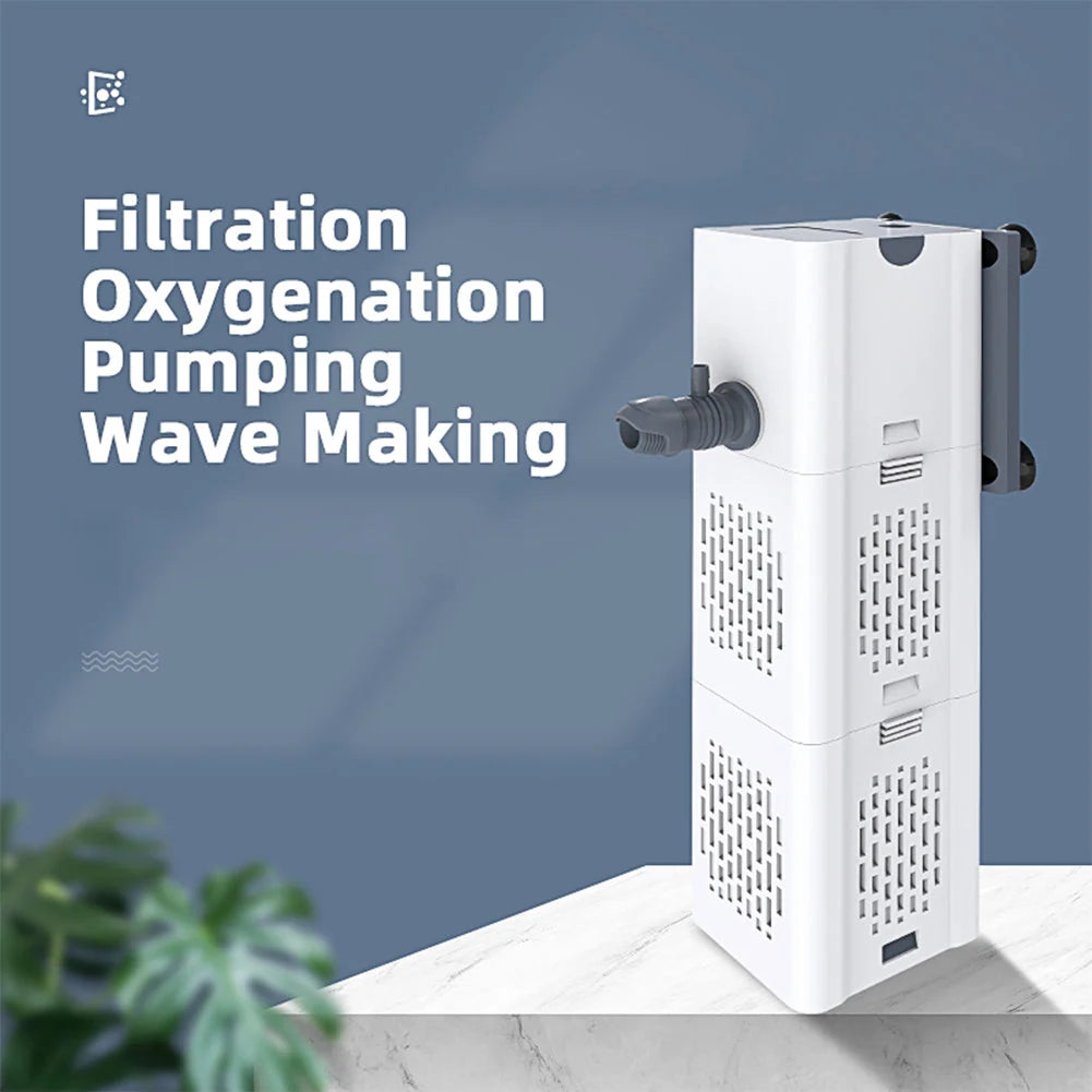 Aquarium Filter Pump Built-In Filtration & Aeration