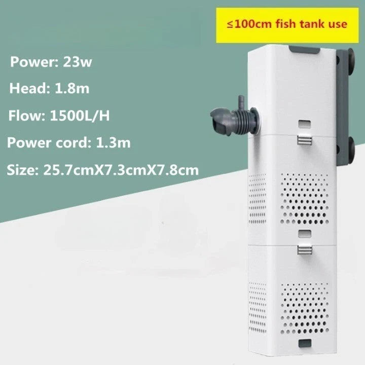 Aquarium Filter Pump Built-In Filtration & Aeration