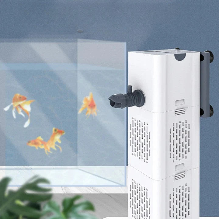 Aquarium Filter Pump Built-In Filtration & Aeration