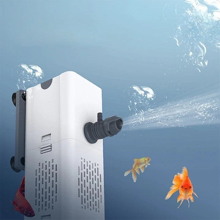 Aquarium Filter Pump Built-In Filtration & Aeration