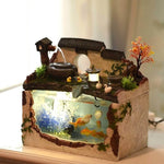 Aquarium Glass Fountain Tropical Fish Design