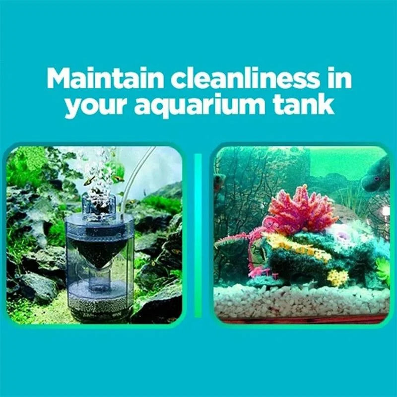 Aquarium Waste Collector Vacuum 3-in-1 Filtration & Oxygenation