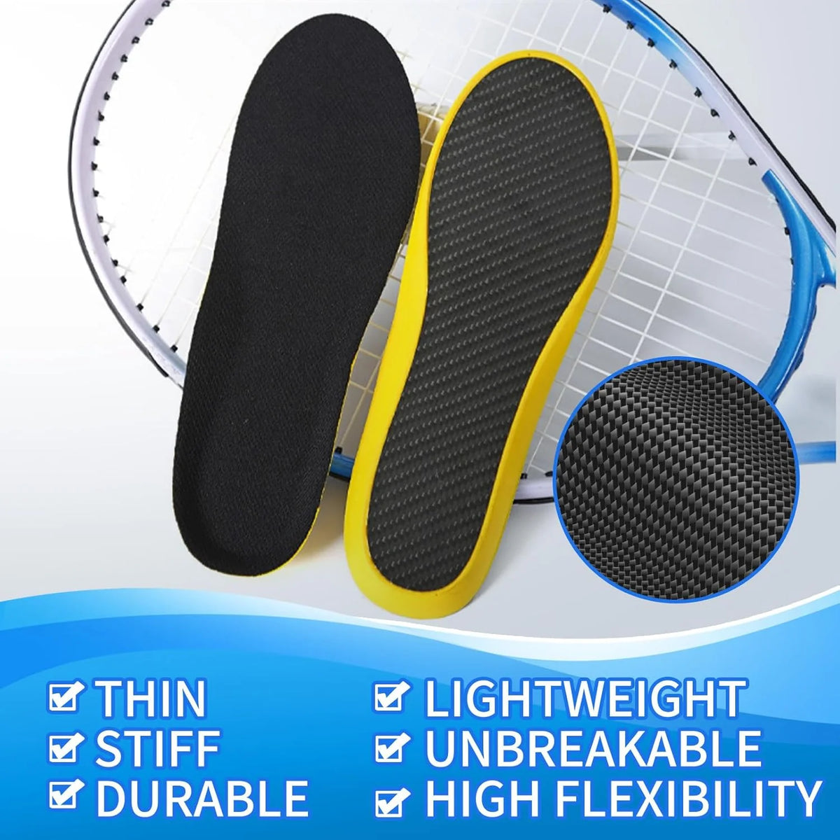 Arch Support Insoles Carbon Fiber Shock-Absorbing