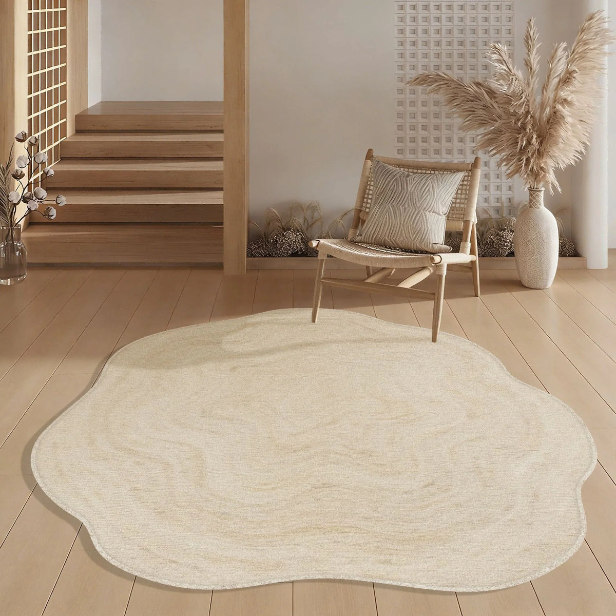 Area Rug Abstract Design Soft Texture Non-Slip Backing