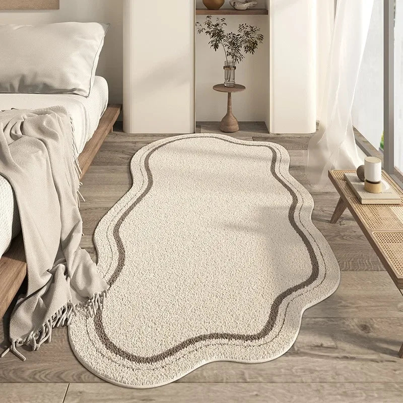 Area Rug Abstract Irregular Shape Non-Slip Backing