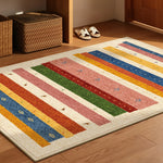 Area Rug Colorful Non-Slip Easy-Clean Backing