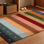 Area Rug Colorful Non-Slip Easy-Clean Backing