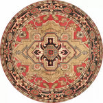 Area Rug Round Vintage Floral Non-Slip Backing
