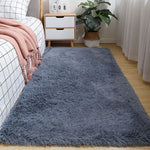 Area Rug Soft Polyester Easy-Clean Cream White