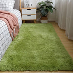 Area Rug Soft Polyester Easy-Clean Cream White