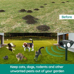 Armadillo Repellent Solar-Powered Motion-Activated Ultrasonic Deterrent