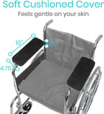 Armrest Pads Contouring Memory Foam Removable Cover Non-Slip Base