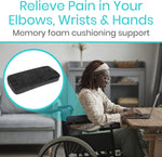 Armrest Pads Contouring Memory Foam Removable Cover Non-Slip Base