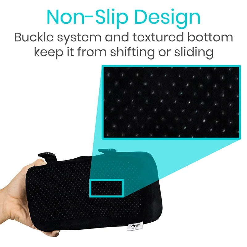 Armrest Pads Contouring Memory Foam Removable Non-Slip Cover