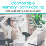 Armrest Pads Contouring Memory Foam Removable Non-Slip Cover