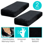 Armrest Pads Contouring Memory Foam Removable Non-Slip Cover