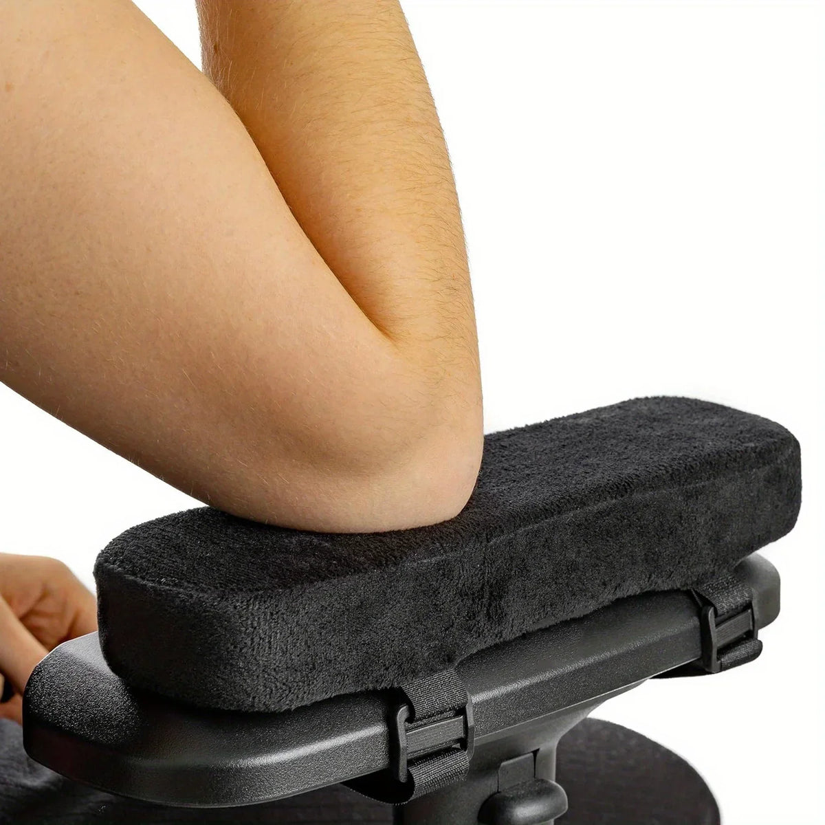 Armrest Pads Memory Foam Velvet Cover & Anti-Slip Straps