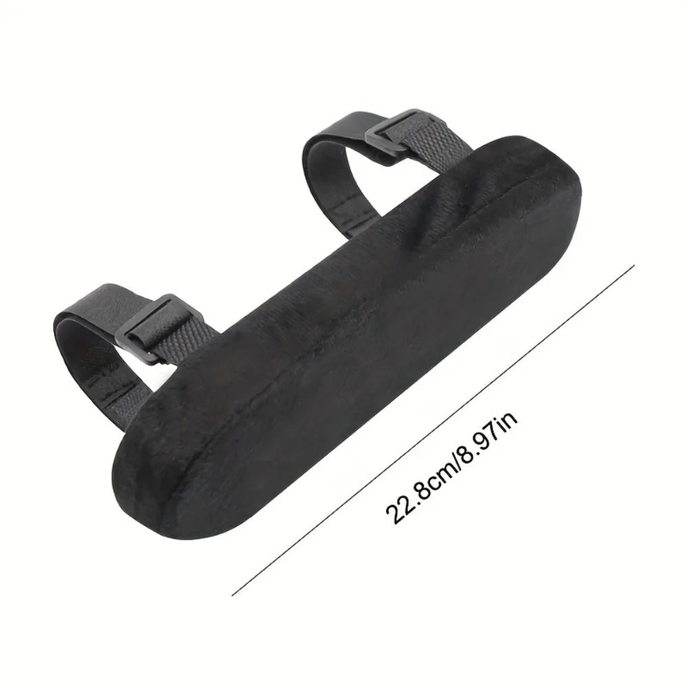 Armrest Pads Memory Foam Velvet Cover & Anti-Slip Straps