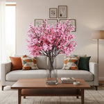 Artificial Cherry Blossom Stem Lifelike Pink Flexible Stem