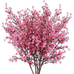 Artificial Cherry Blossom Stem Lifelike Pink Flexible Stem