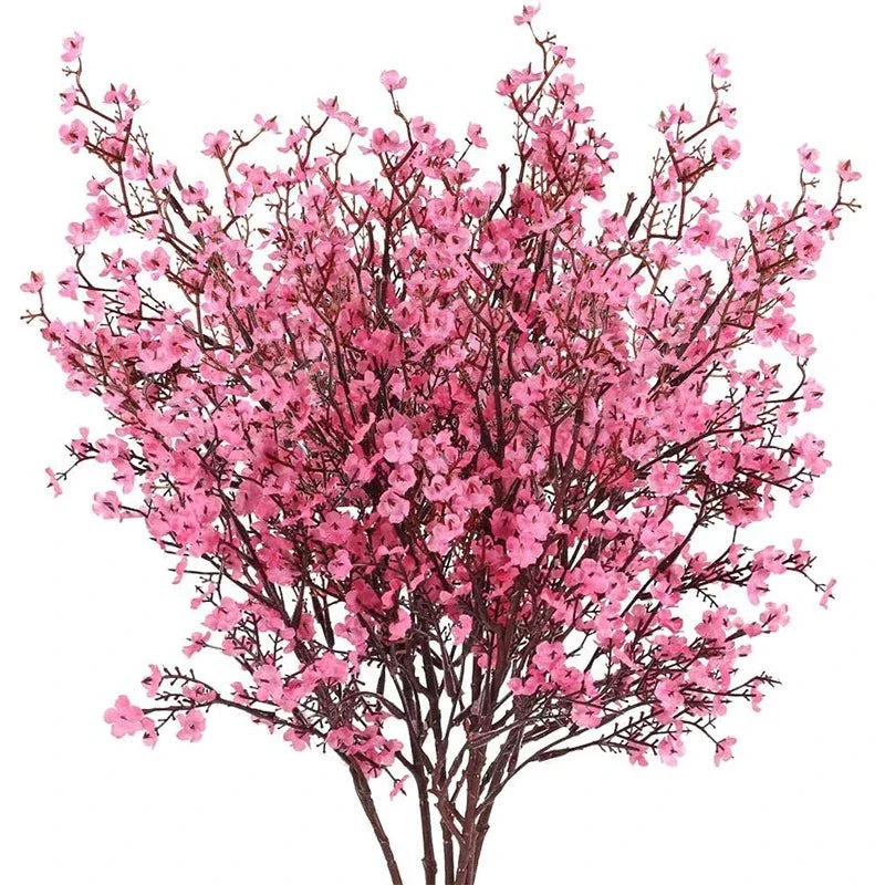 Artificial Cherry Blossom Stem Lifelike Pink Flexible Stem