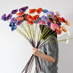 Artificial Poppy Flower Stem Lifelike No Maintenance