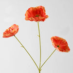 Artificial Poppy Flower Stem Lifelike No Maintenance