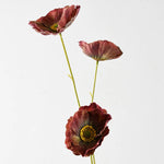Artificial Poppy Flower Stem Lifelike No Maintenance