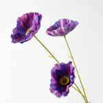Artificial Poppy Flower Stem Lifelike No Maintenance