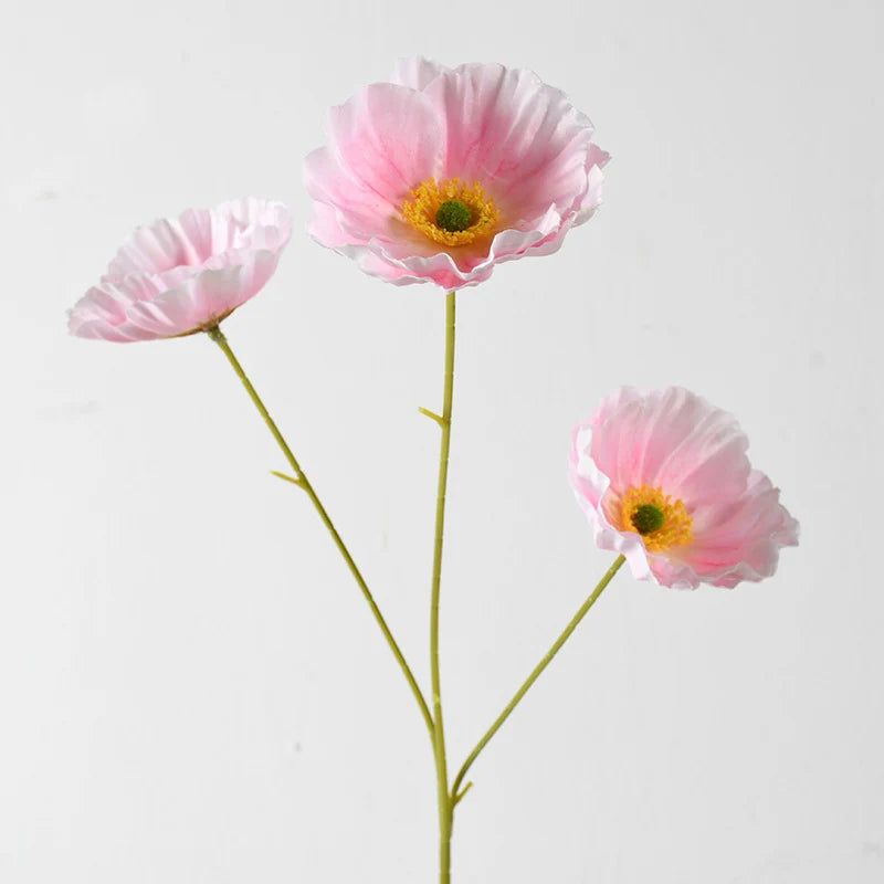 Artificial Poppy Flower Stem Lifelike No Maintenance