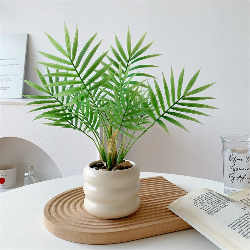 Artificial Potted Plant Realistic Low-Maintenance With Pot
