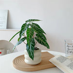 Artificial Potted Plant Realistic Low-Maintenance With Pot