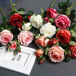 Artificial Rose Arrangement Lifelike Silk Maintenance-Free Decor