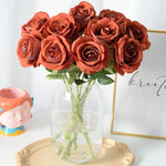Artificial Rose Stem Realistic Silk Long-Lasting Decor