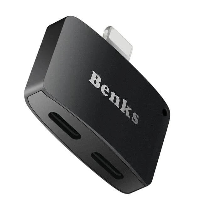 Audio Adapter Lightning Charging & Headphone Listening 3-in-1