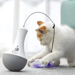 Automatic Cat Toy Spinning Feather Teaser Battery Powered