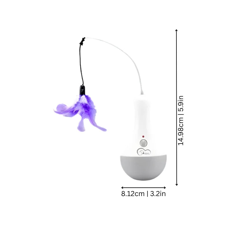 Automatic Cat Toy Spinning Feather Teaser Battery Powered
