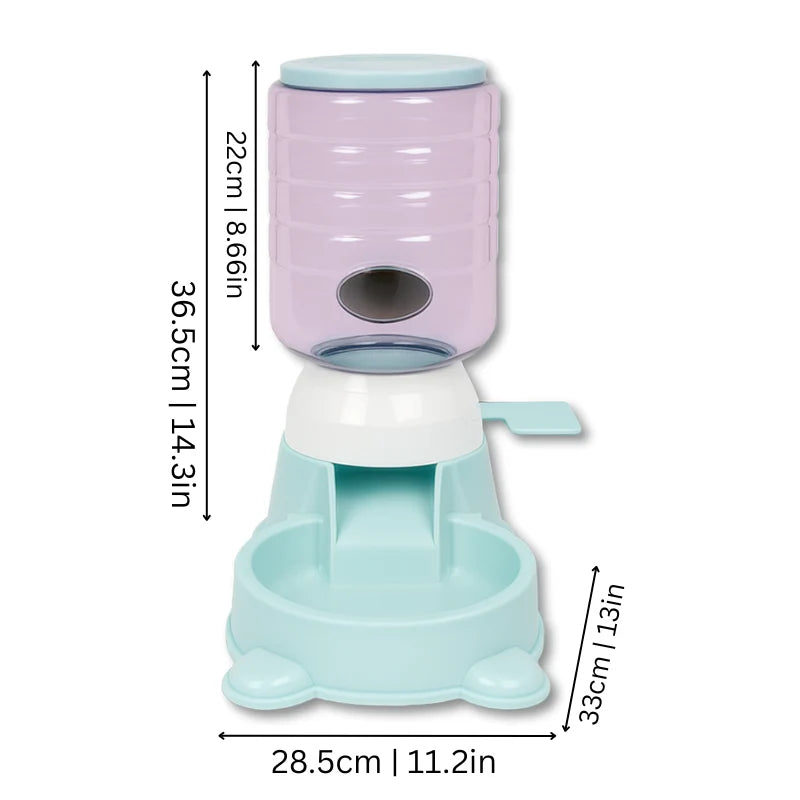 Automatic Pet Feeder Gravity-Powered 4 lb Capacity BPA-Free