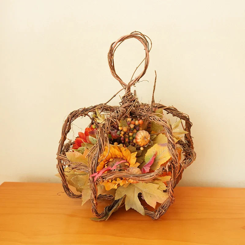 Autumn Wreath Artificial Pumpkins & Foliage Fade Resistant
