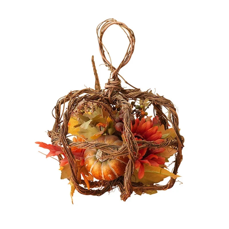 Autumn Wreath Artificial Pumpkins & Foliage Fade Resistant