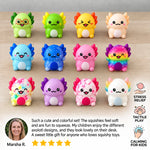 Axolotl Squishy Toys Soft Sensory Set of 12