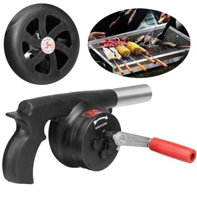BBQ Blower Hand-Crank Portable & Lightweight