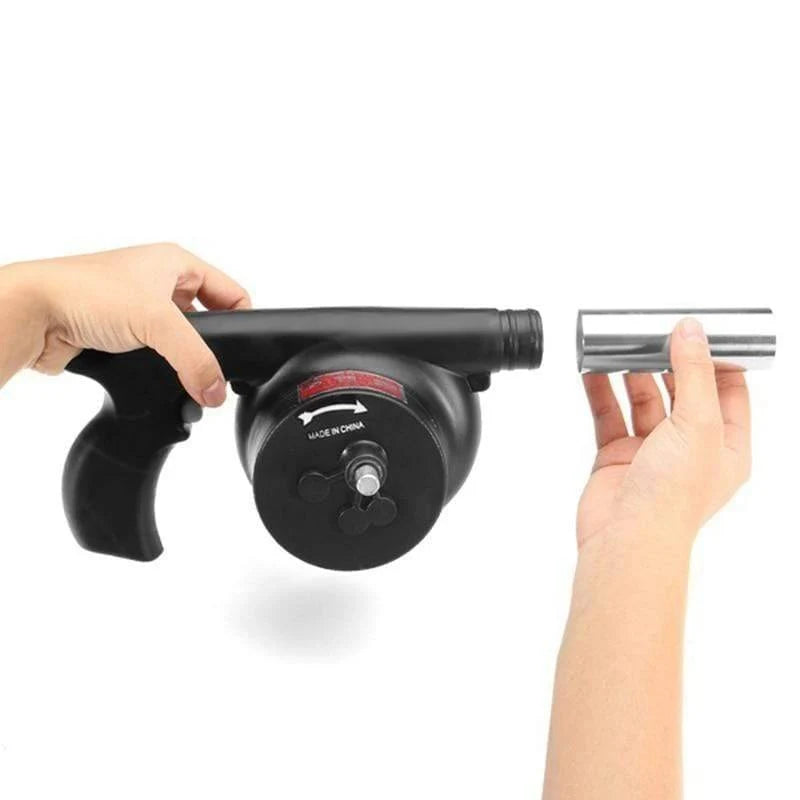 BBQ Blower Hand-Crank Portable & Lightweight